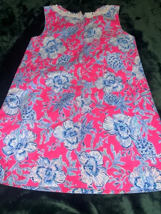Lilly Pulitzer Hot Pink and Blue Tropical Print Dress - Picture 6 of 6